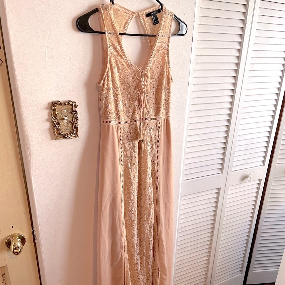Forever 21 Maxi Lace Up Dress